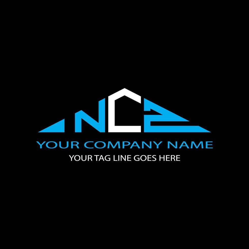 ncz letter logo creatief ontwerp met vectorafbeelding vector