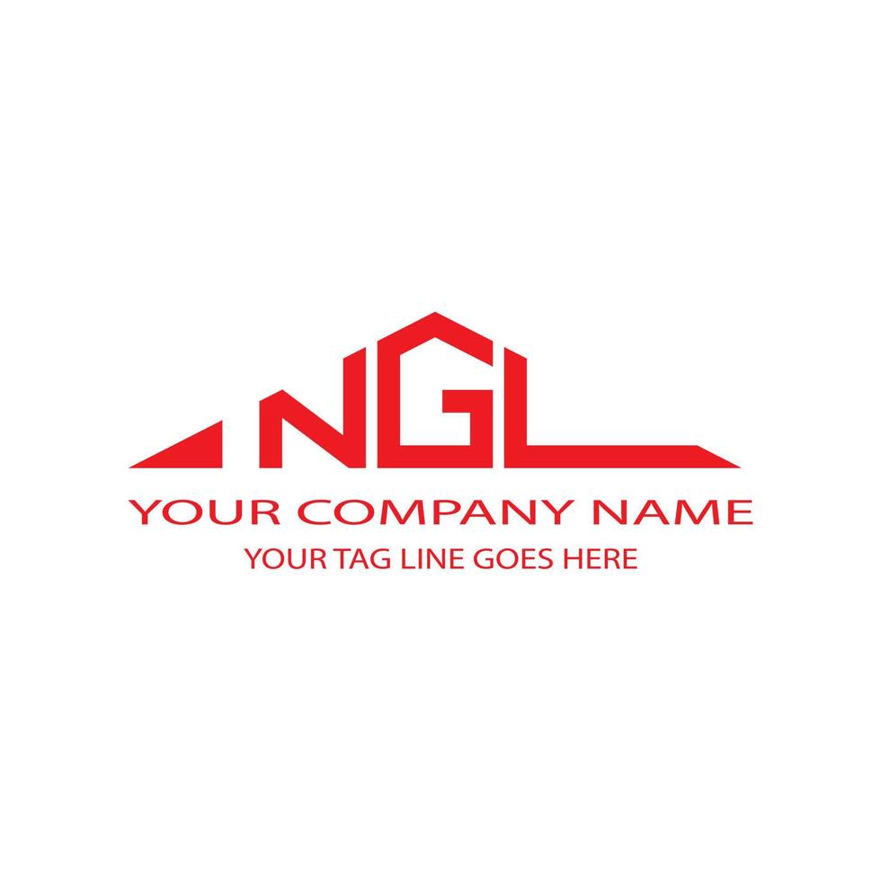 ngl letter logo creatief ontwerp met vectorafbeelding vector