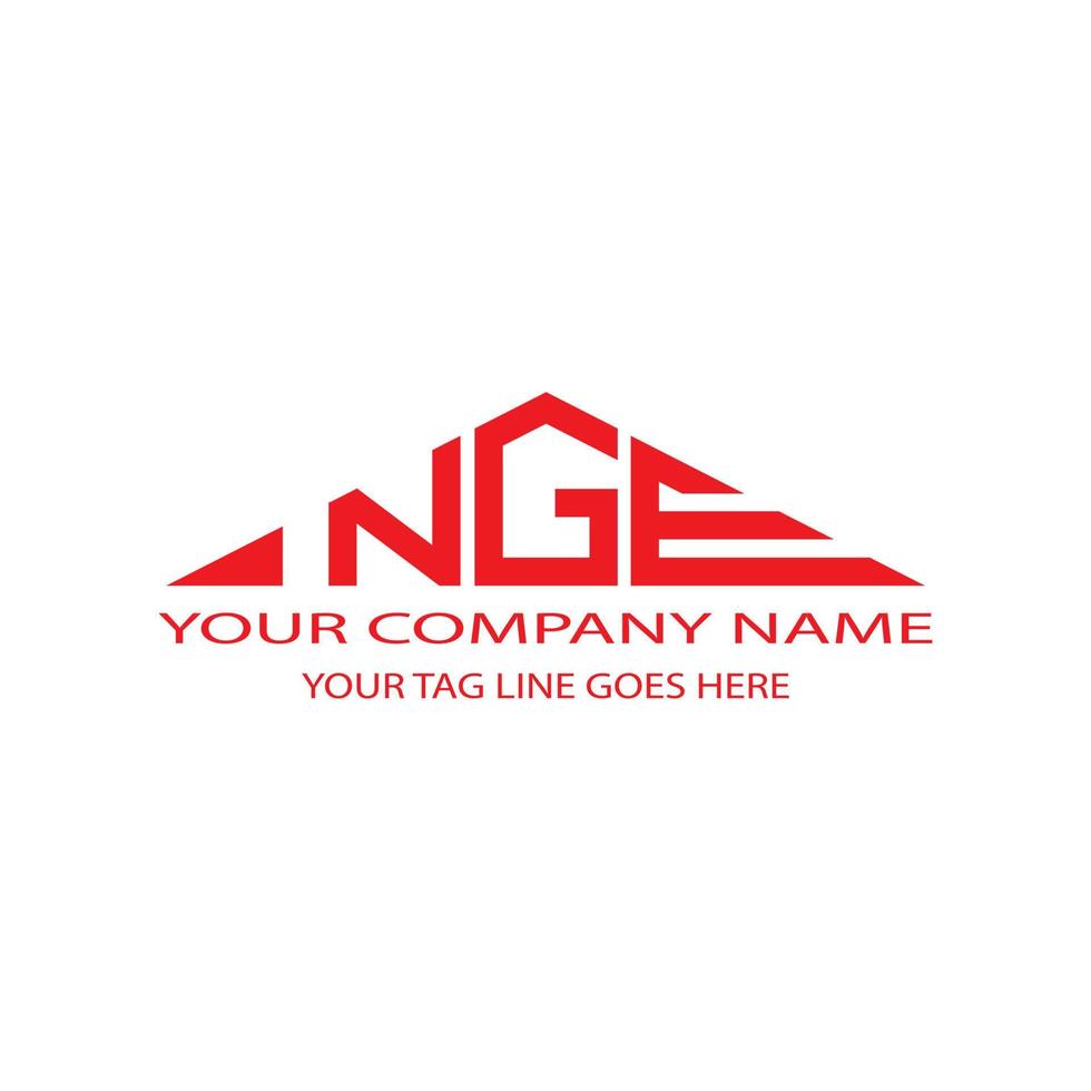 nge letter logo creatief ontwerp met vectorafbeelding vector