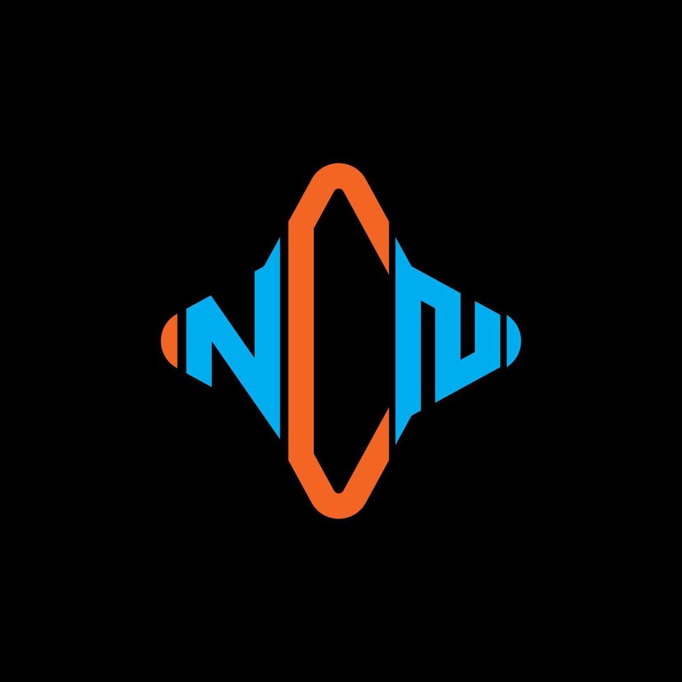 ncn letter logo creatief ontwerp met vectorafbeelding vector