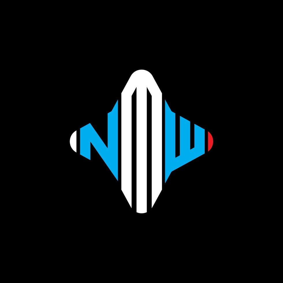 nmw letter logo creatief ontwerp met vectorafbeelding vector