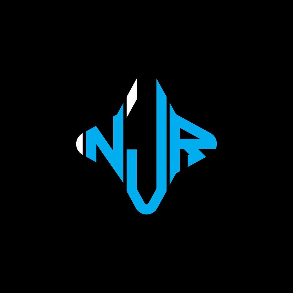 njr letter logo creatief ontwerp met vectorafbeelding vector