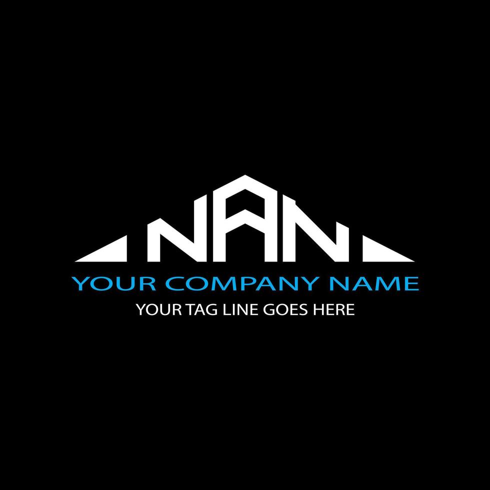 nan letter logo creatief ontwerp met vectorafbeelding vector