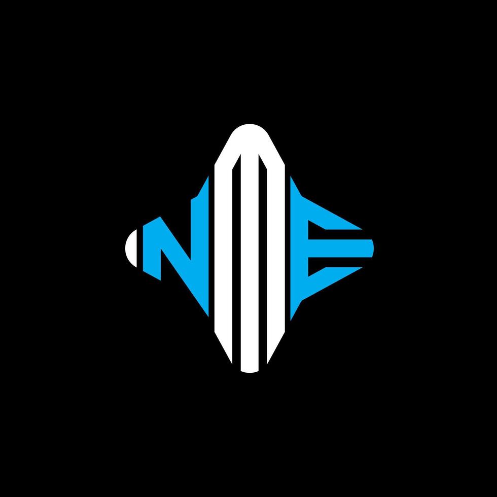 nme letter logo creatief ontwerp met vectorafbeelding vector