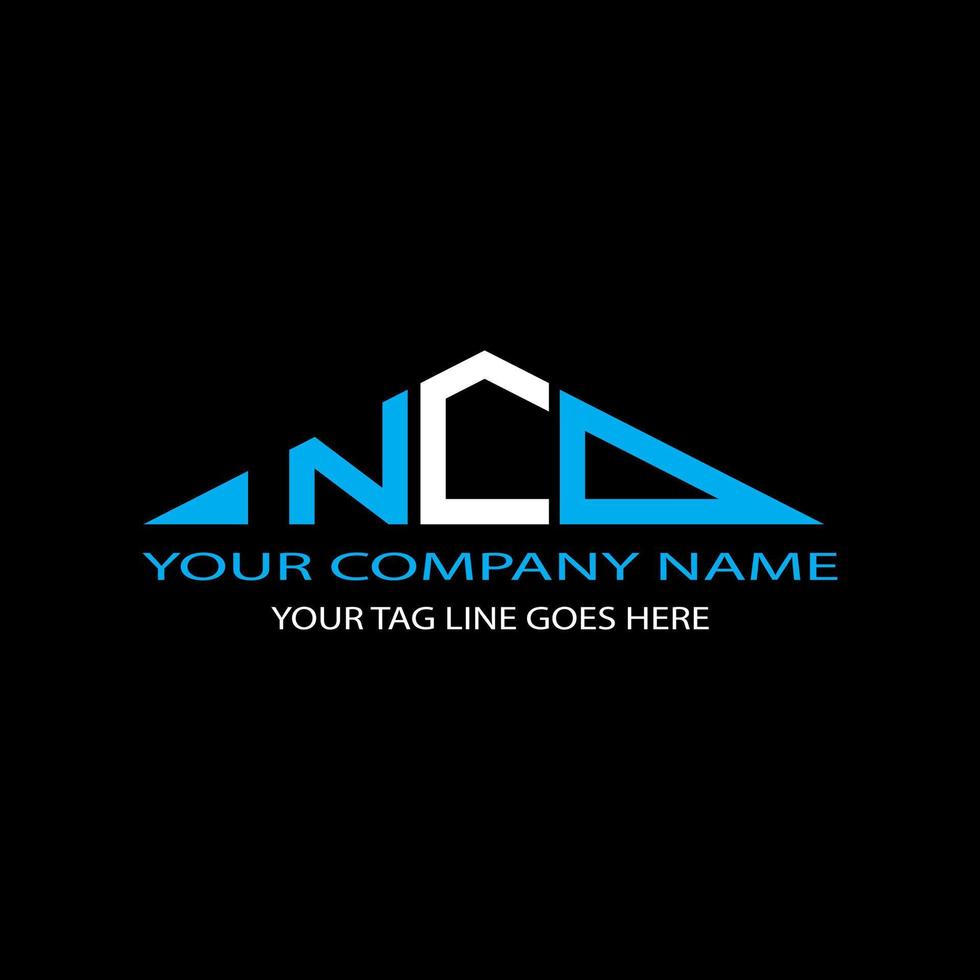 ncd letter logo creatief ontwerp met vectorafbeelding vector