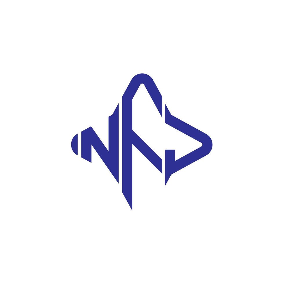 nfj letter logo creatief ontwerp met vectorafbeelding vector
