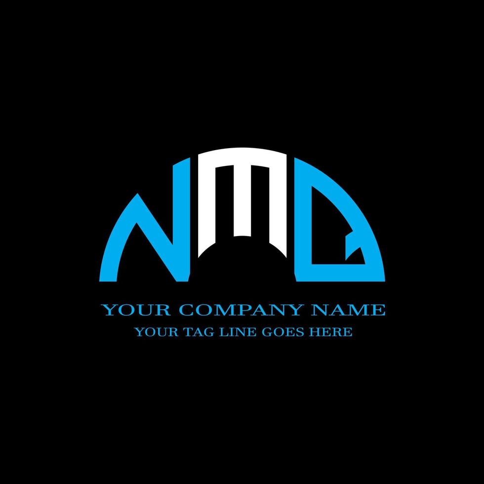 nmq letter logo creatief ontwerp met vectorafbeelding vector