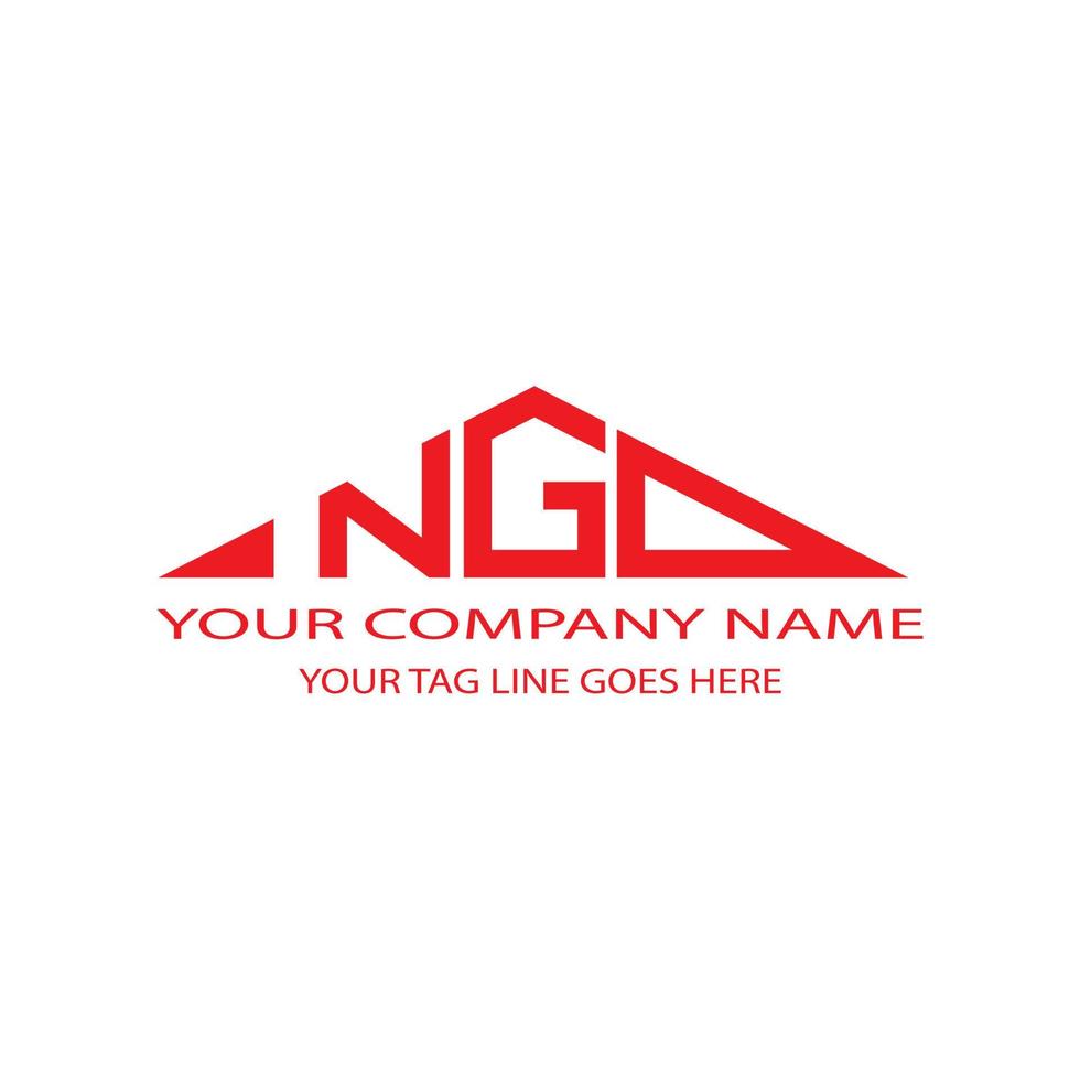 ngd letter logo creatief ontwerp met vectorafbeelding vector