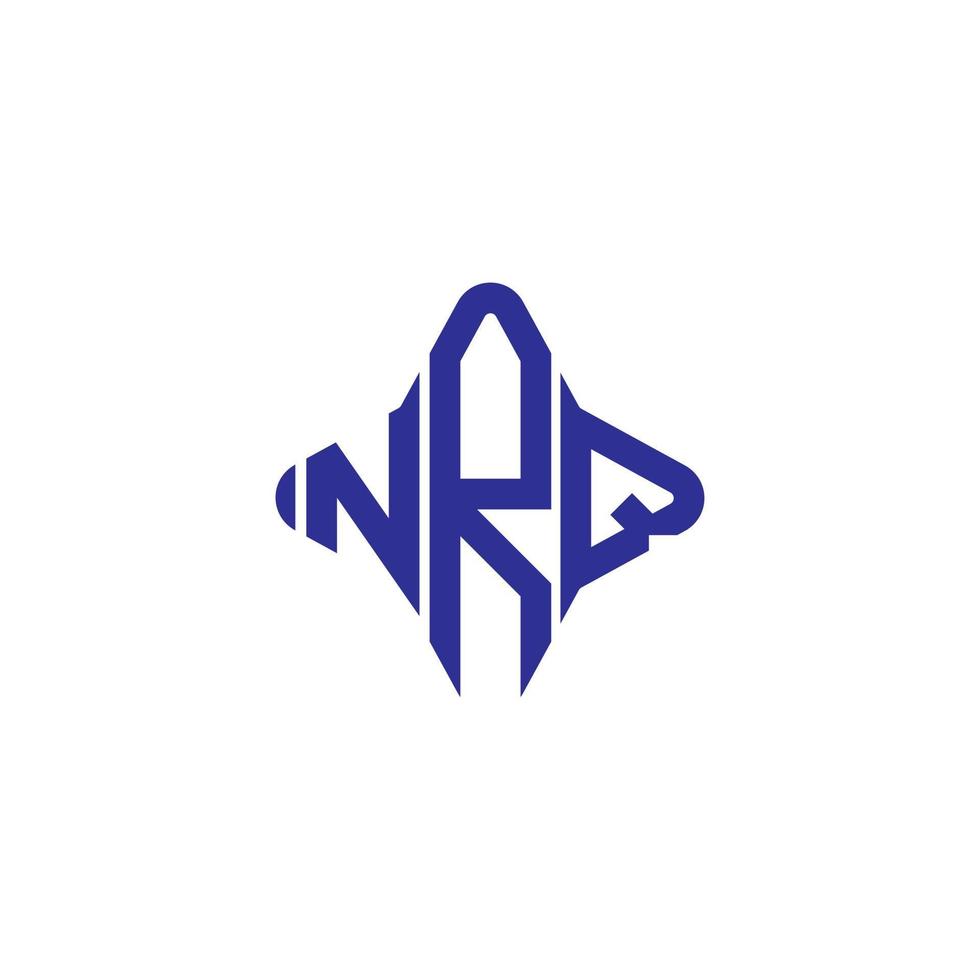 nrq letter logo creatief ontwerp met vectorafbeelding vector