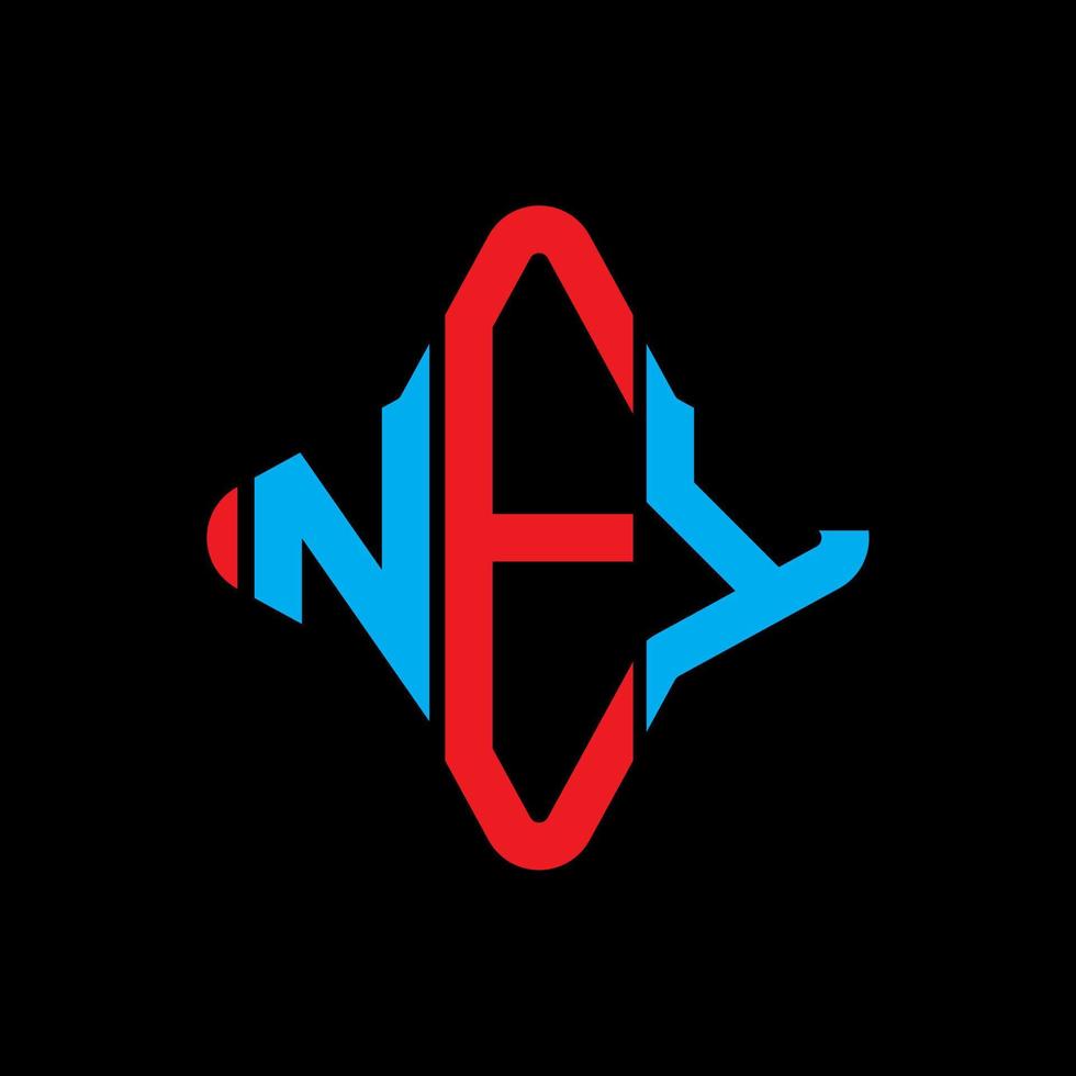 ney letter logo creatief ontwerp met vectorafbeelding vector