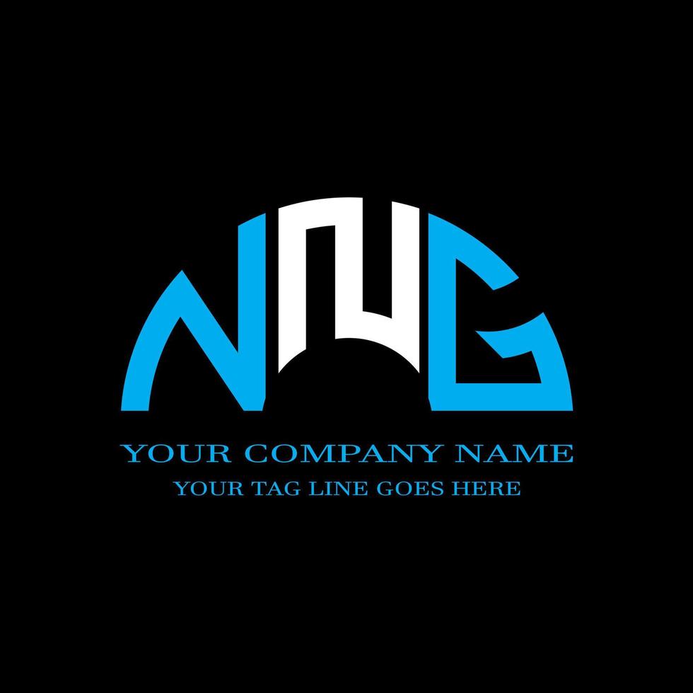 nng letter logo creatief ontwerp met vectorafbeelding vector