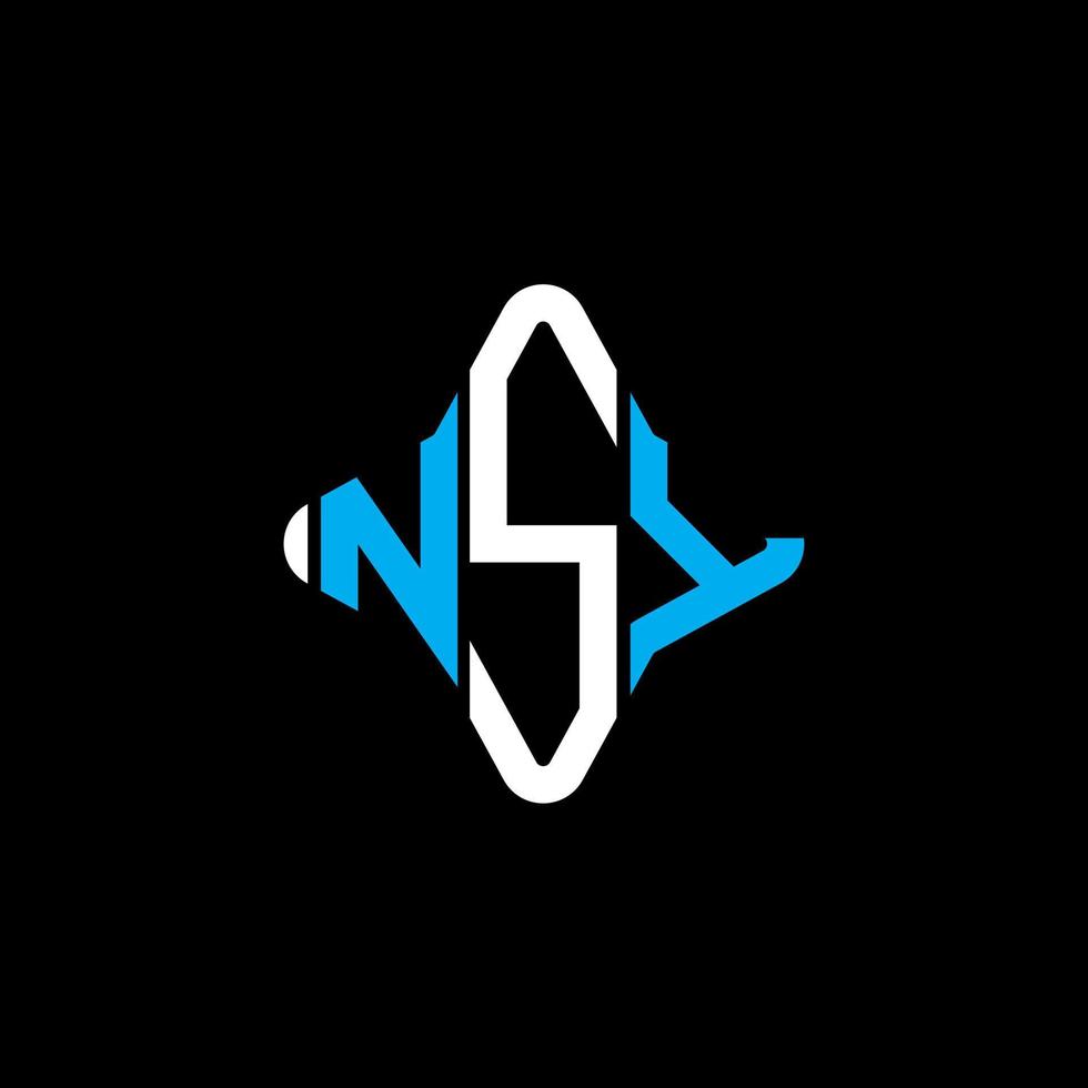 nsy letter logo creatief ontwerp met vectorafbeelding vector
