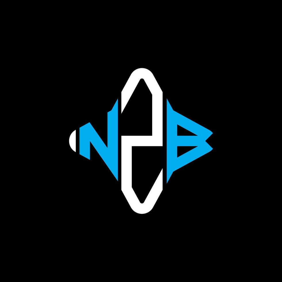 nzb letter logo creatief ontwerp met vectorafbeelding vector