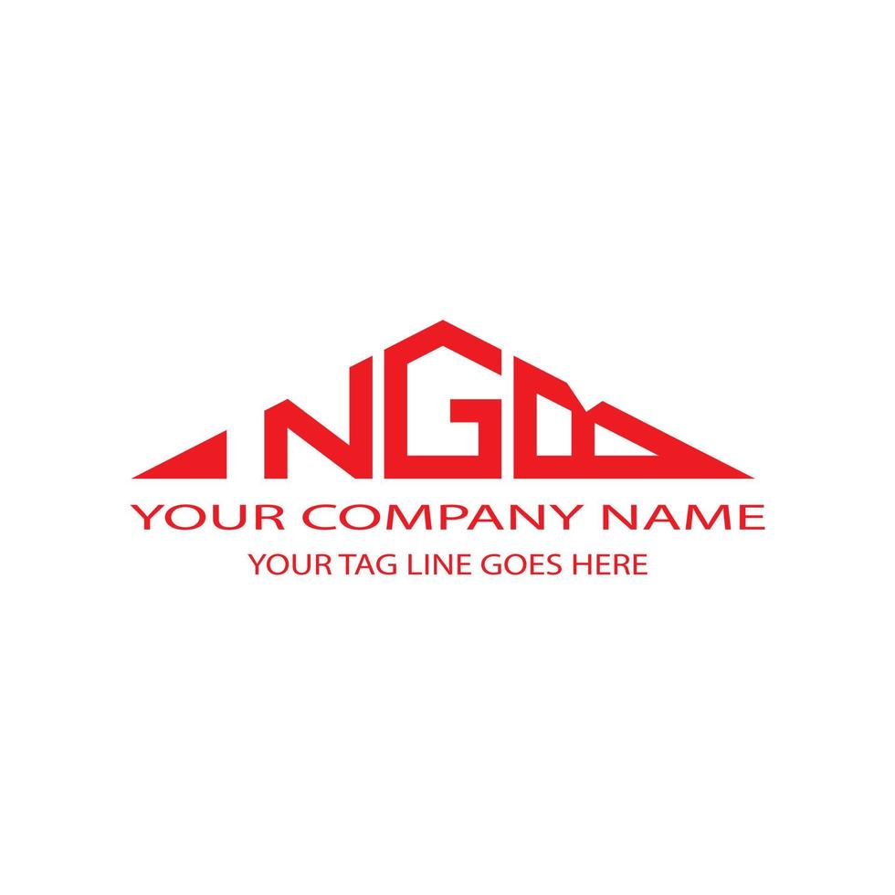 ngb letter logo creatief ontwerp met vectorafbeelding vector