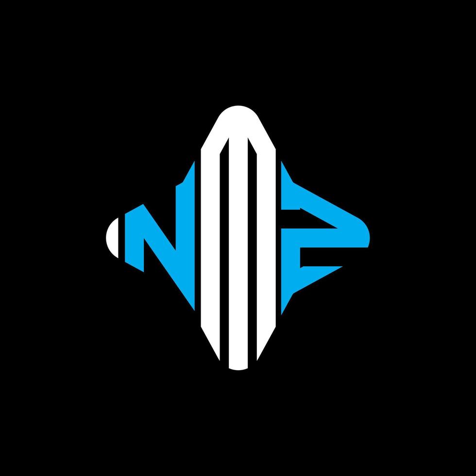 nmz letter logo creatief ontwerp met vectorafbeelding vector