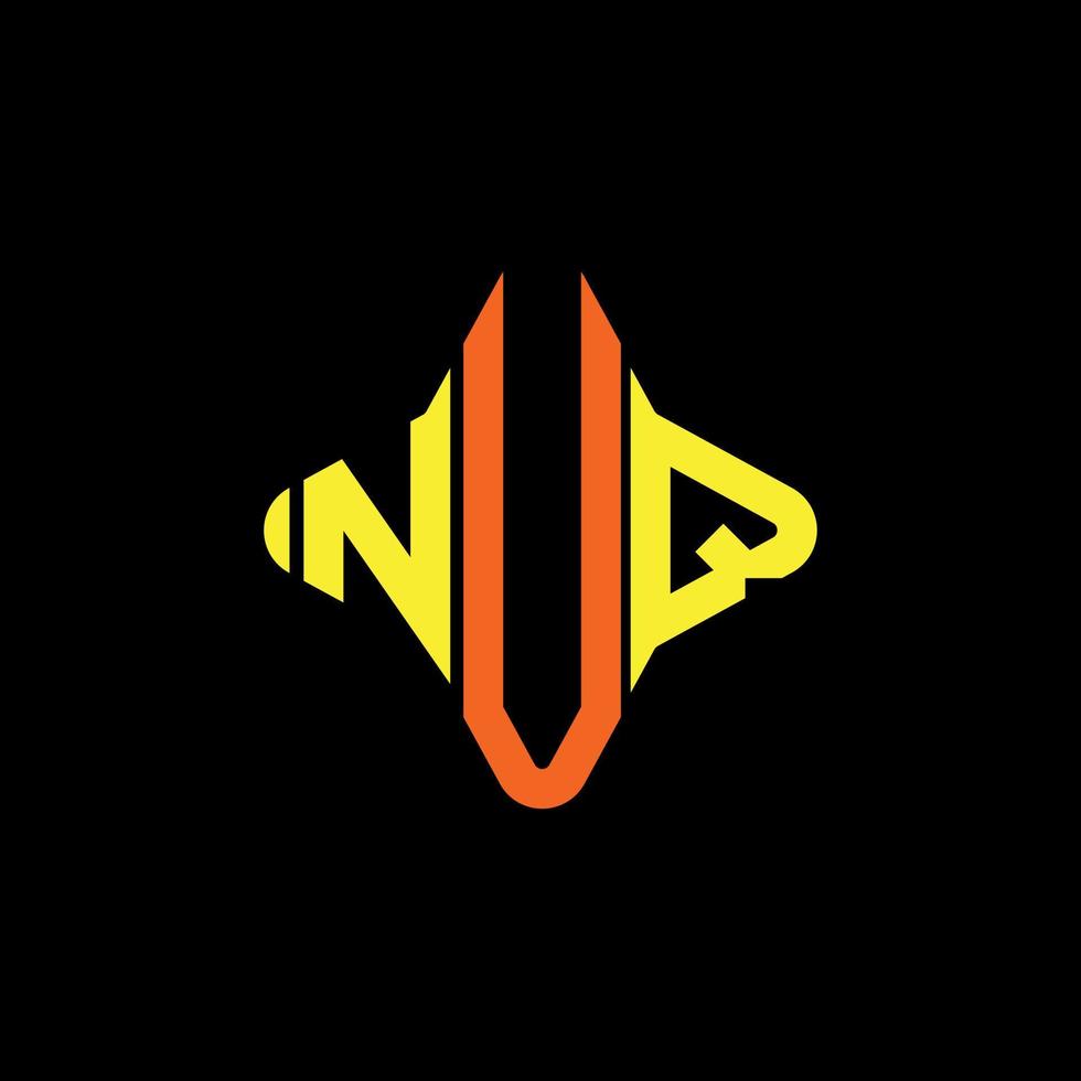 nuq letter logo creatief ontwerp met vectorafbeelding vector