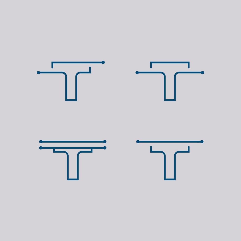 t letter, t logo vector lettertype alfabet ontwerp en pictogram t