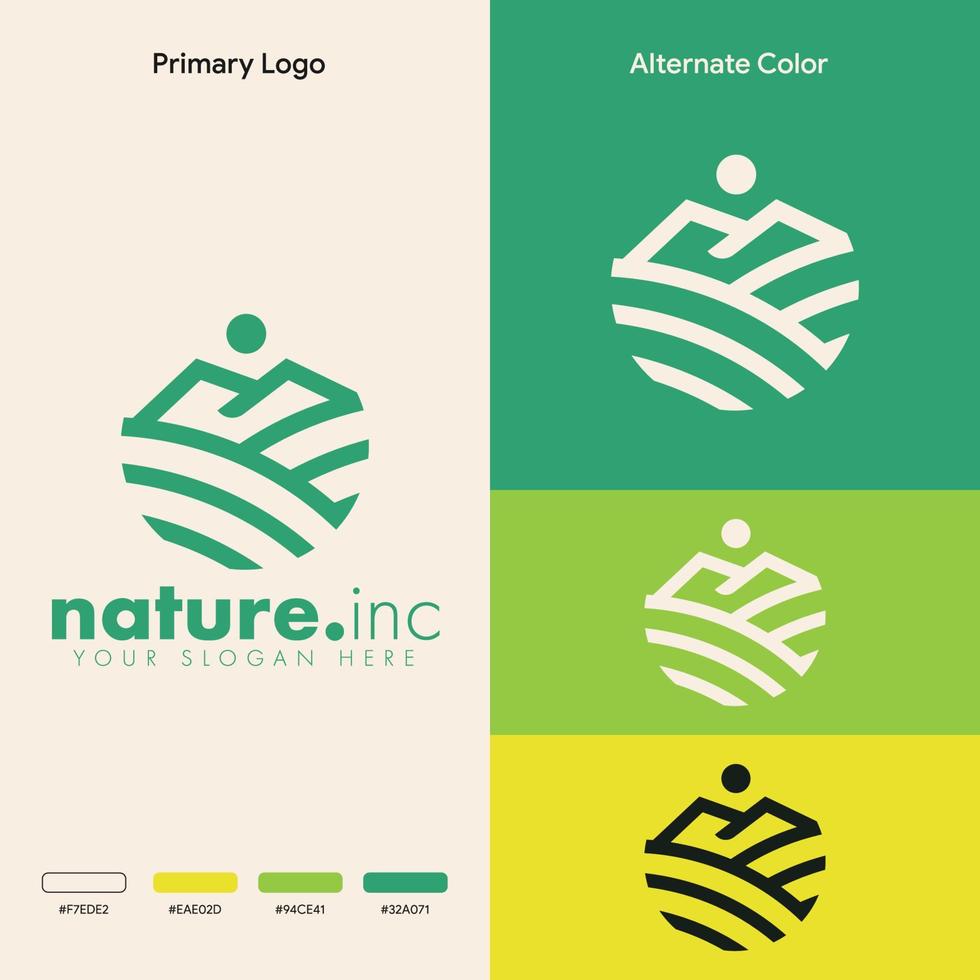 elegant organisch natuurlijk logo-concept vector
