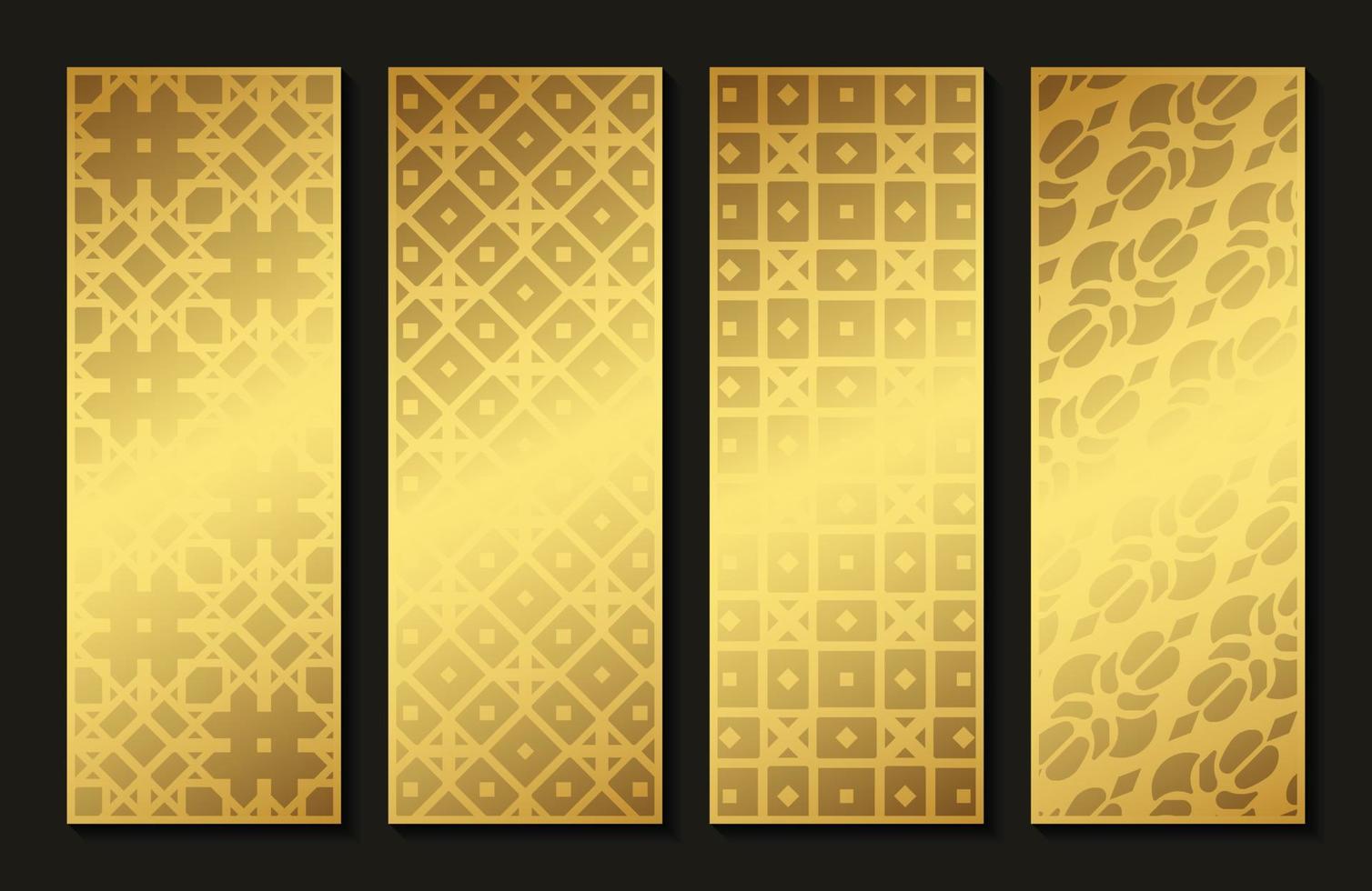 elegante gouden abstracte patroon verticale kaart vector