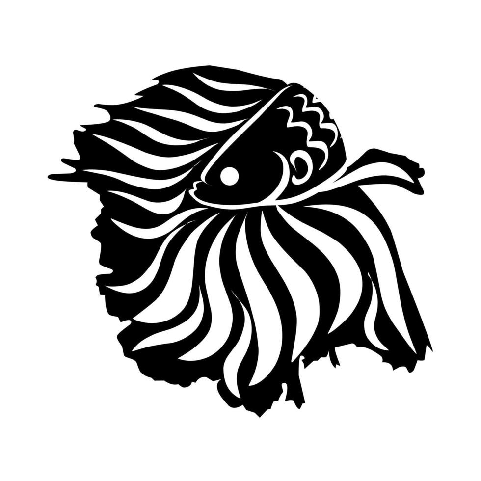 betta vectorillustratie. geïsoleerd op een witte achtergrond. geweldig voor logo's. vector