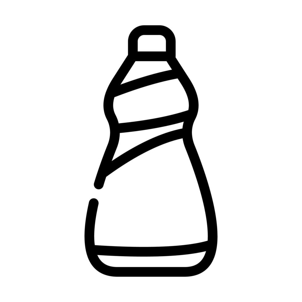 container voor wasmiddelen van plastic materiaal lijn pictogram vectorillustratie vector