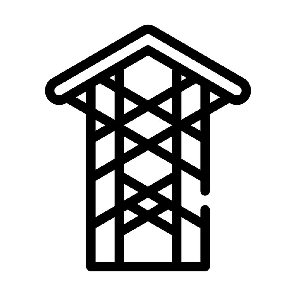 doorn kroon kapel lijn pictogram vectorillustratie vector