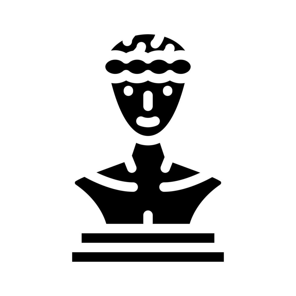 standbeeld museum exposeren glyph pictogram vectorillustratie vector