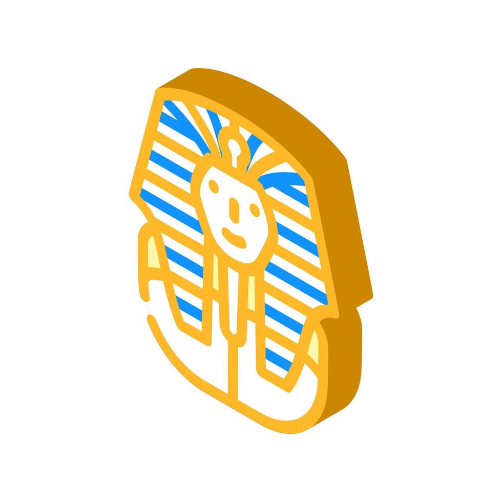 farao egypte koning isometrische pictogram vectorillustratie vector