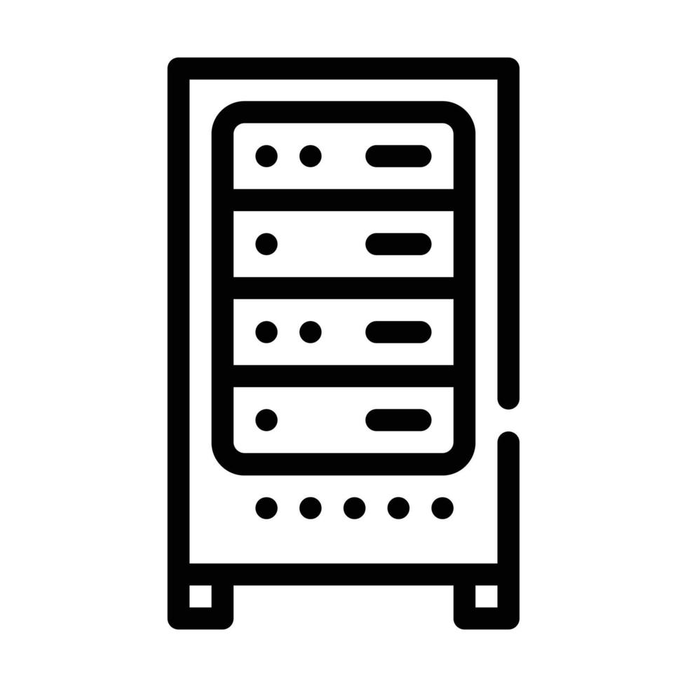 datacenter server lijn pictogram vectorillustratie vector