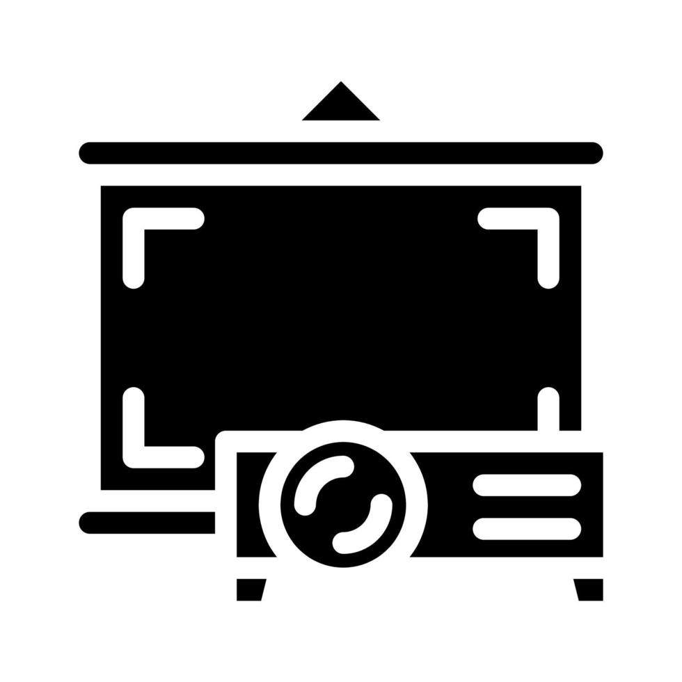 projector elektronisch apparaat glyph pictogram vectorillustratie vector