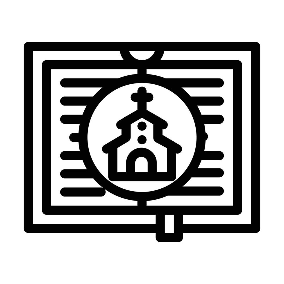religie literatuur lijn pictogram vectorillustratie vector