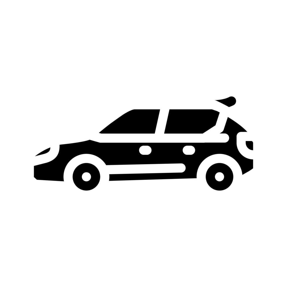 cuv crossover glyph pictogram vectorillustratie vector