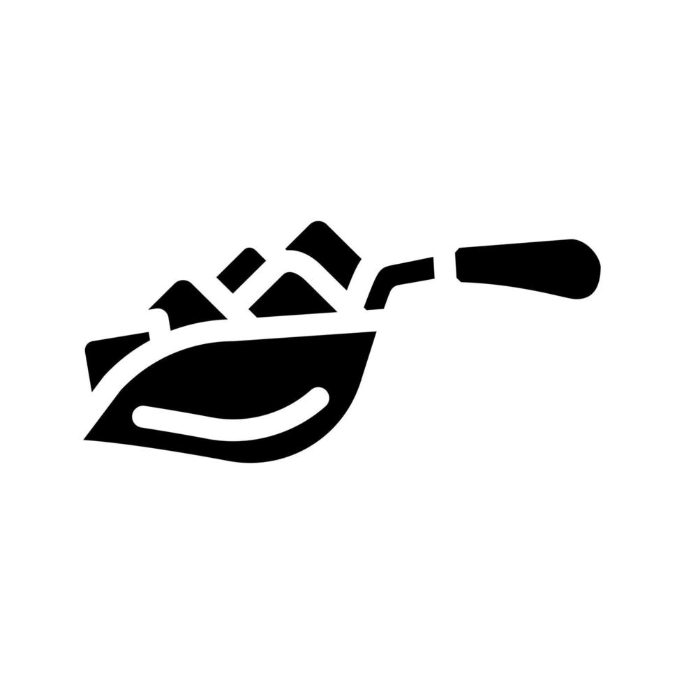 ijs scoop barman glyph pictogram vectorillustratie vector