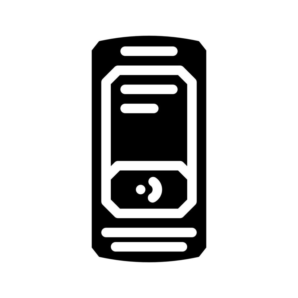 gegevensverzameling terminal glyph pictogram vectorillustratie vector