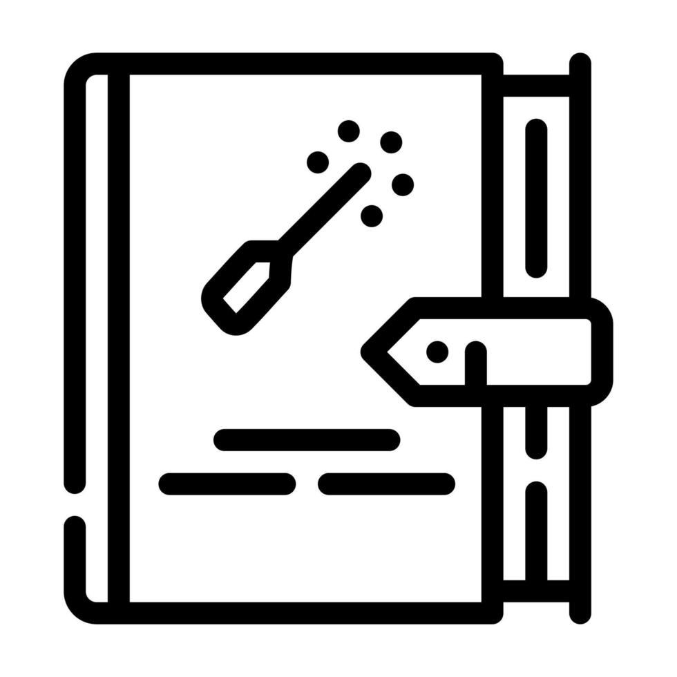 boek magische literatuur lijn pictogram vectorillustratie vector