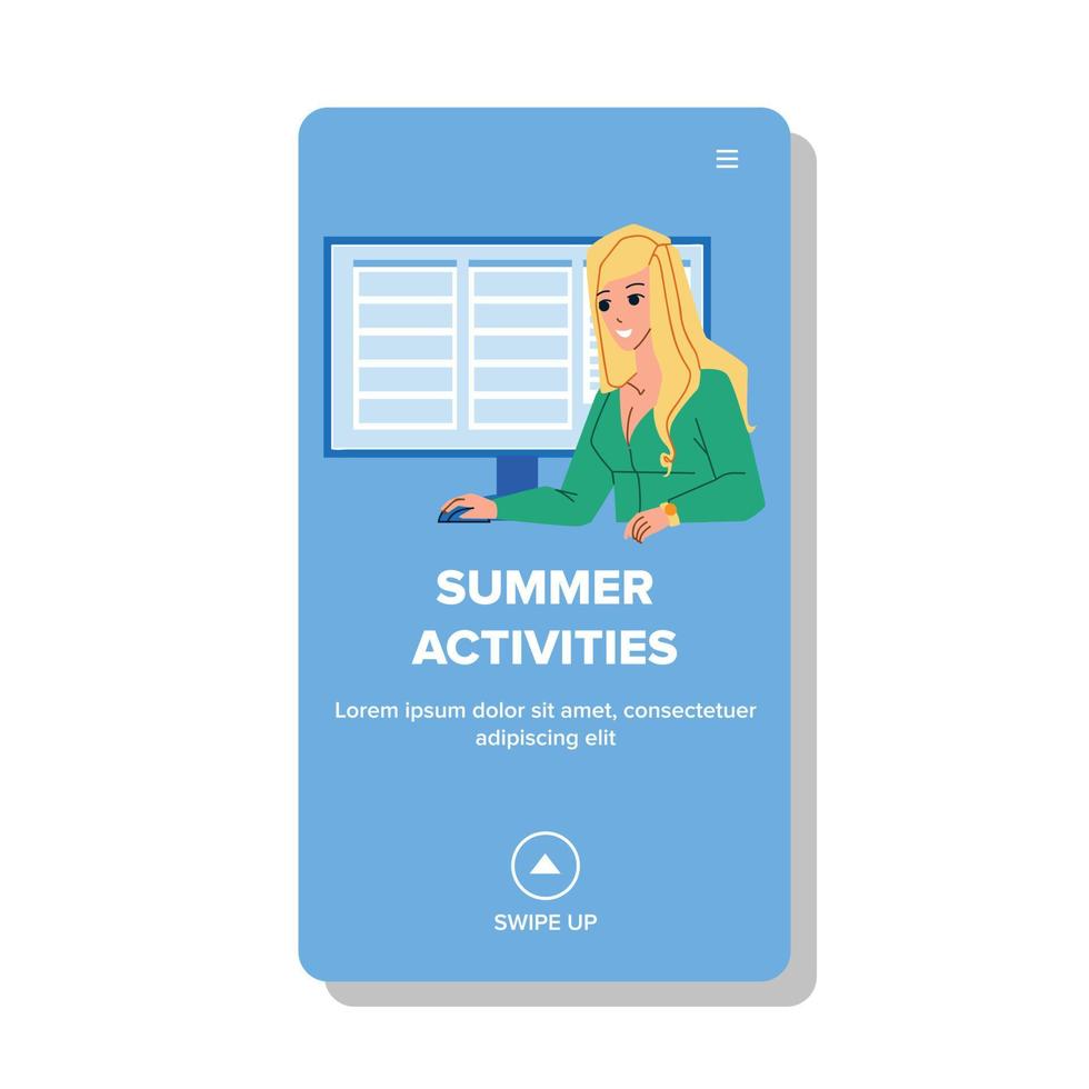 zomeractiviteiten foto delen op internet vector