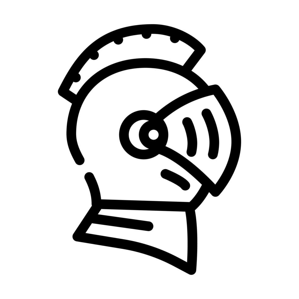 ridder helm pak harnas sprookje lijn pictogram vectorillustratie vector