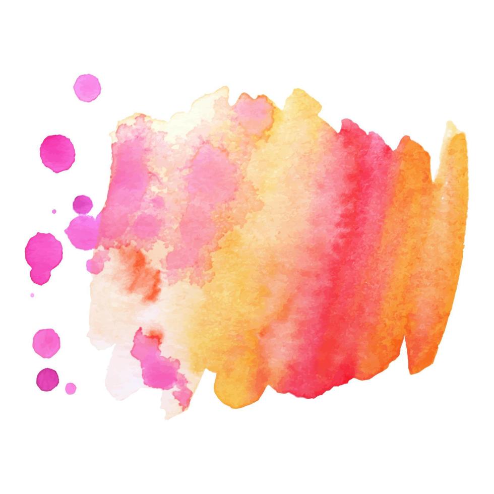 kleurrijke abstracte aquarel vlek met spatten en spatten. moderne creatieve achtergrond voor trendy design. vectorillustratie. vector