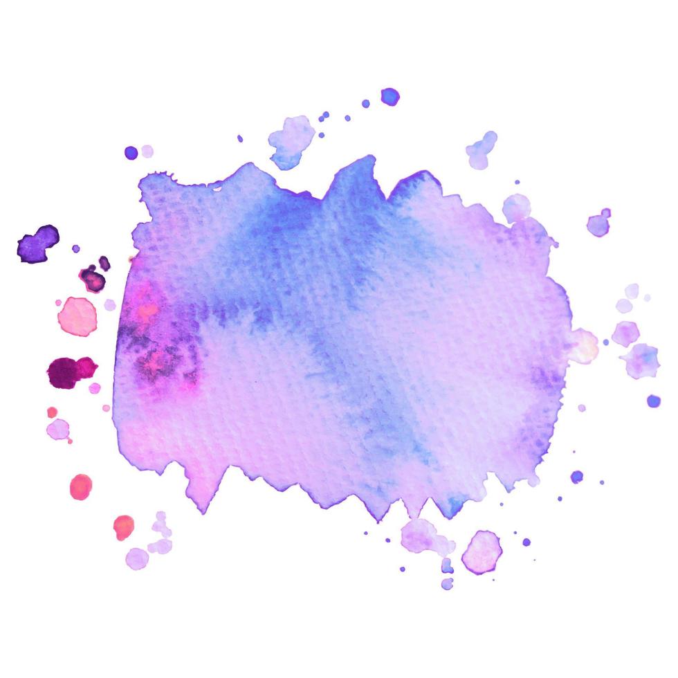 kleurrijke abstracte aquarel vlek met spatten en spatten. moderne creatieve achtergrond voor trendy design. vector