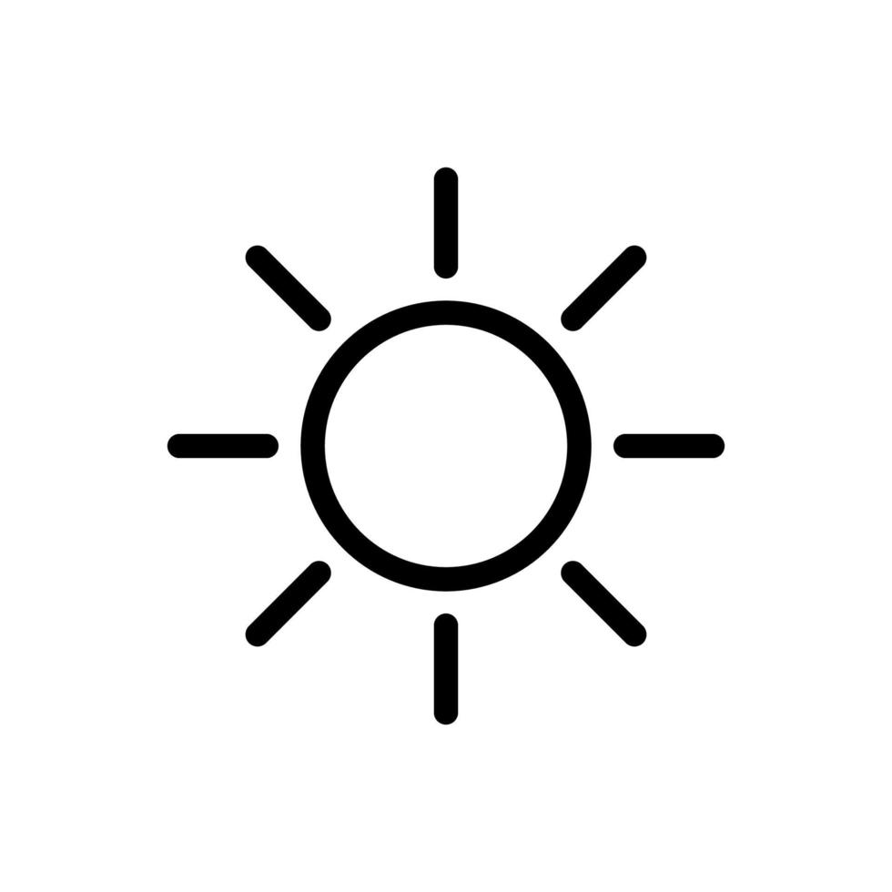 zon pictogram of logo geïsoleerde teken symbool vectorillustratie vector