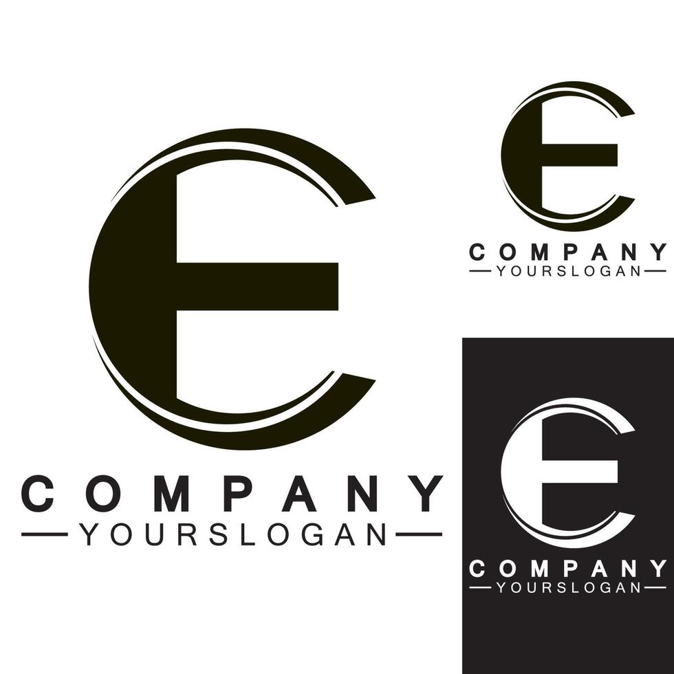 letter e logo pictogram ontwerpsjabloon vector