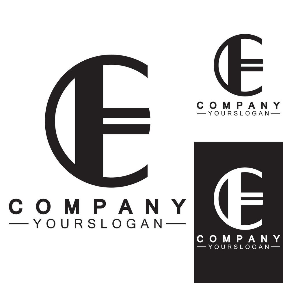 letter e logo pictogram ontwerpsjabloon vector