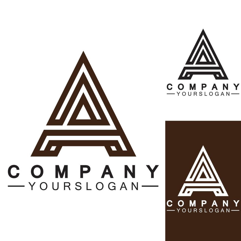 brief een monogram logo-ontwerp, merkidentiteit logo's ontwerpen vector illustratie sjabloon