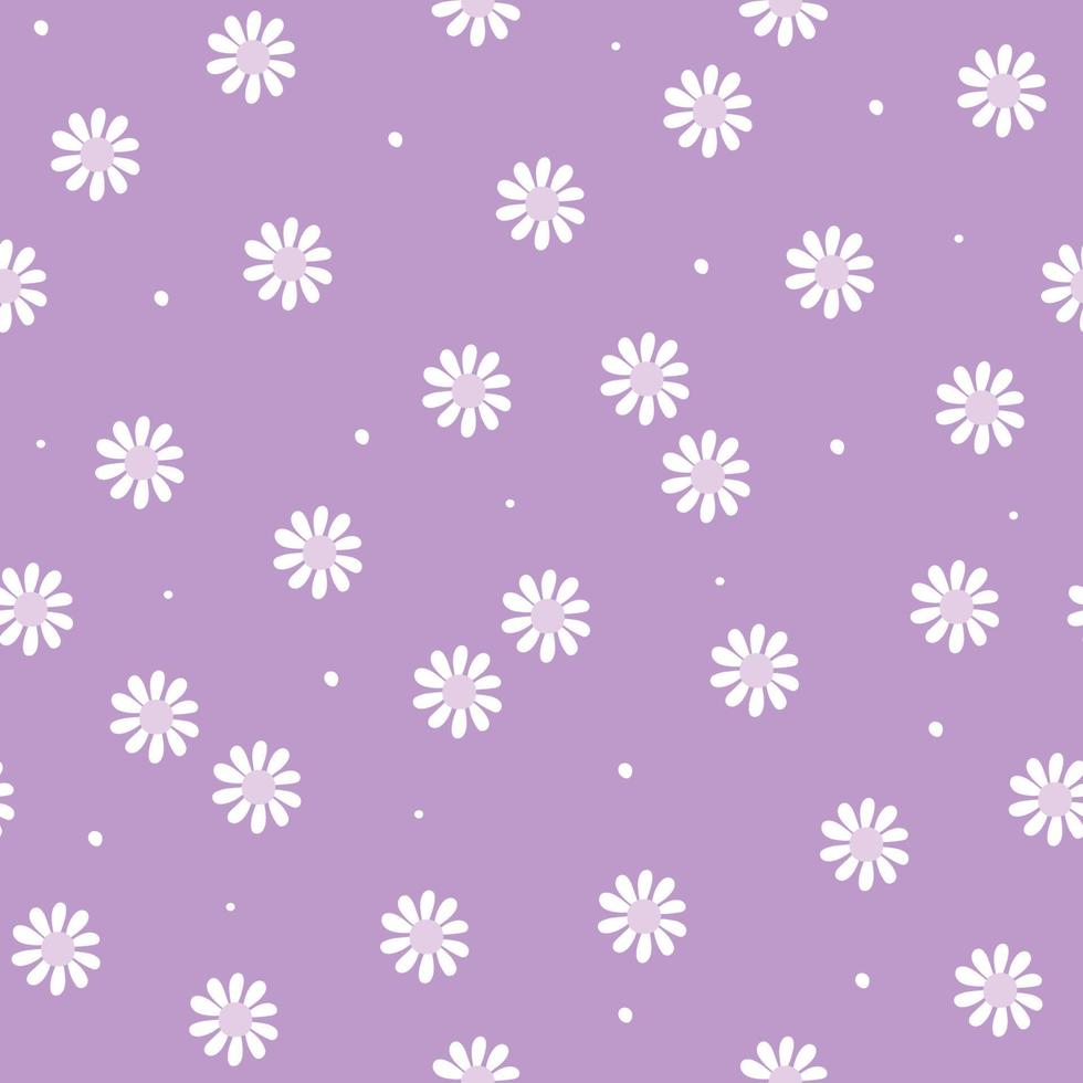 tuinbloem, planten, naadloos patroon vectorontwerp voor mode, stof, behang en alle prints op paarse achtergrondkleur. schattig patroon in kleine bloem. klein zeer peri kleurenpatroon met bloemen vector