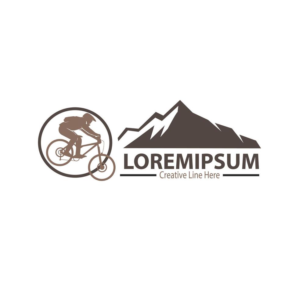 mountainbike logo afbeelding vector