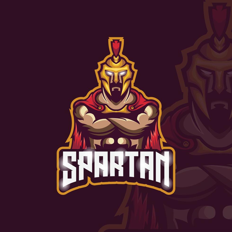 Spartaanse krijger logo esport vectorillustratie vector