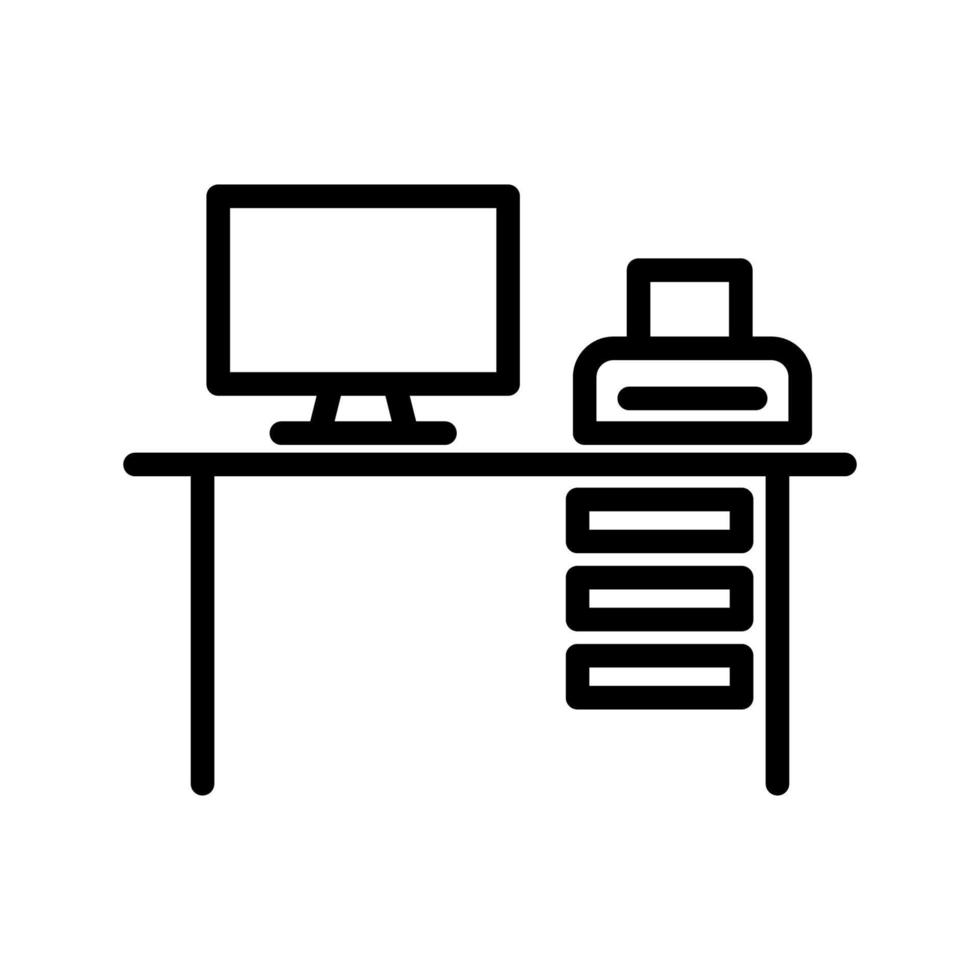 illustratie vectorafbeelding van office table icon vector