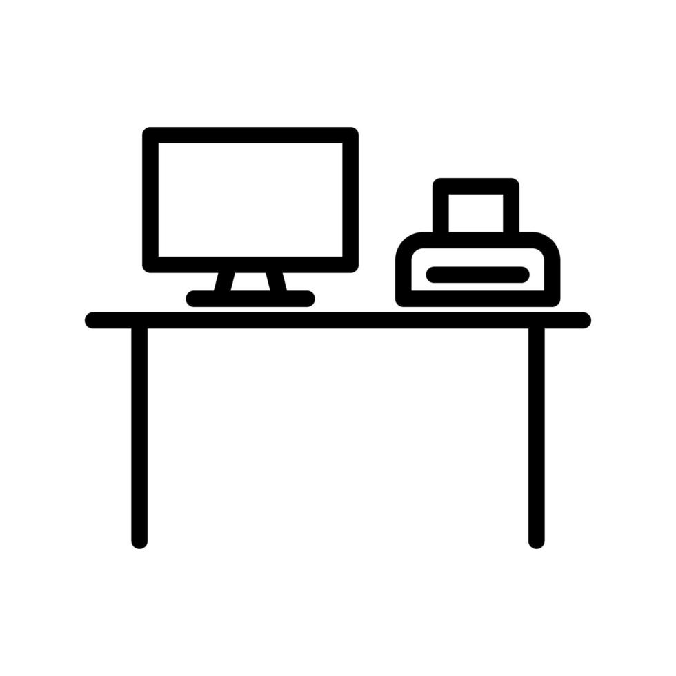 illustratie vectorafbeelding van office table icon vector