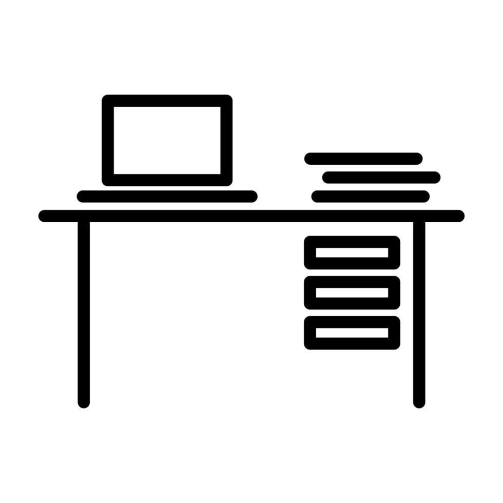 illustratie vectorafbeelding van office table icon vector