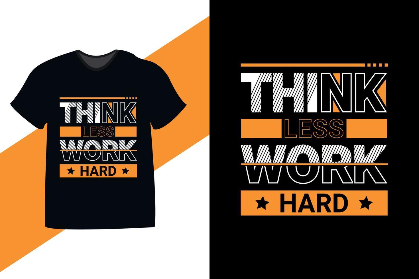 denk minder werk hard motiverende citaat typografie t-shirt design.ook te gebruiken voor mokken, draagtassen, hoeden, kaarten, stickers en koopwaar vector